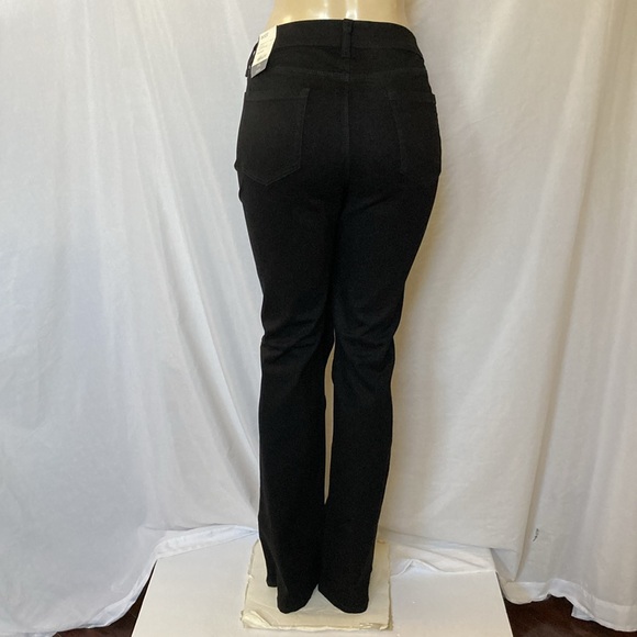 STYLE & CO Women’s Tummy Control Black Denim Boot Cut Plus Size 16 Long NWT - Picture 6 of 8